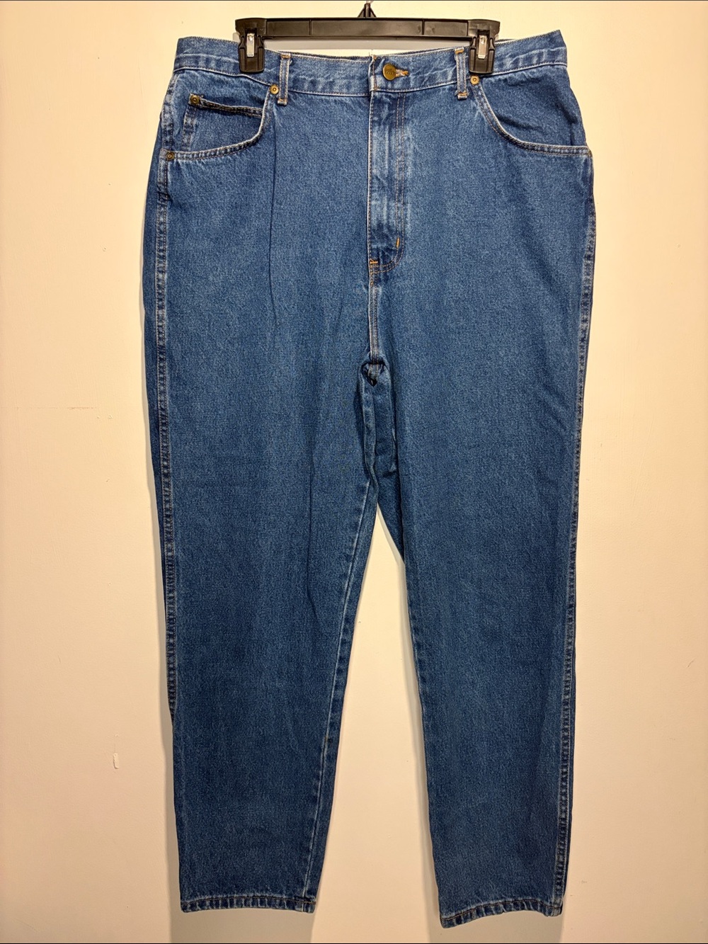 Vintage Chic High Rise Mom Jeans Dark Wash Tapered Leg Made in USA Size 20W